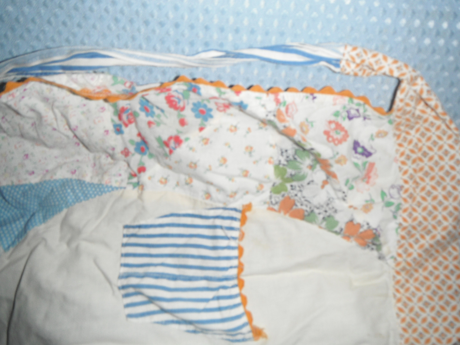 Vintage Feed Sack Half Apron Free Shipping USA