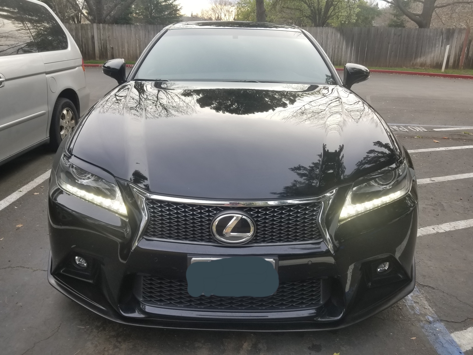 fit-for-13-15-lexus-gs350-450-f-sport-4dr-sk-front-bumper-lip-pu-ebay
