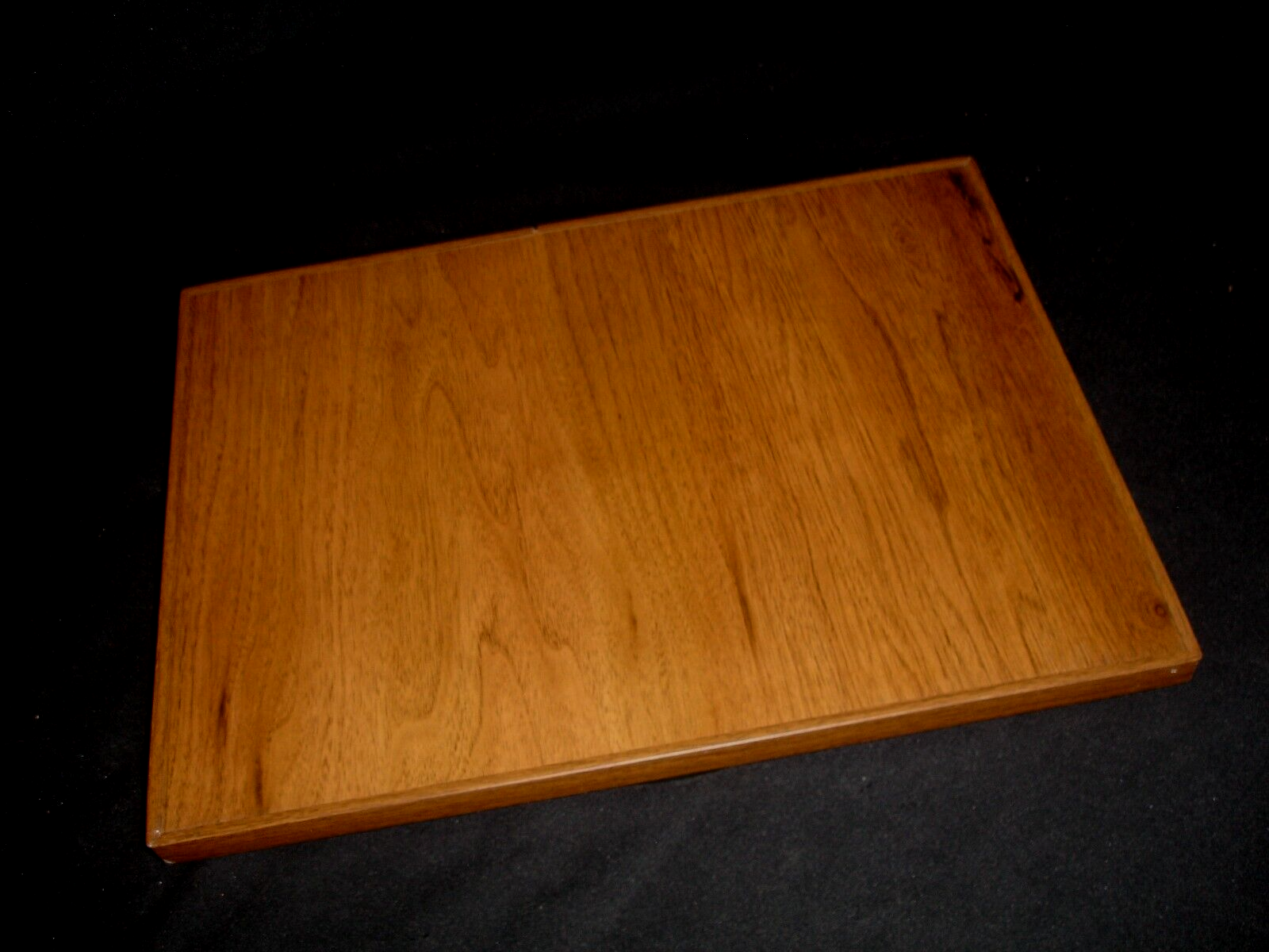 Vintage Fournier Faux Wood 360°  Turntable Swivel TV Stand