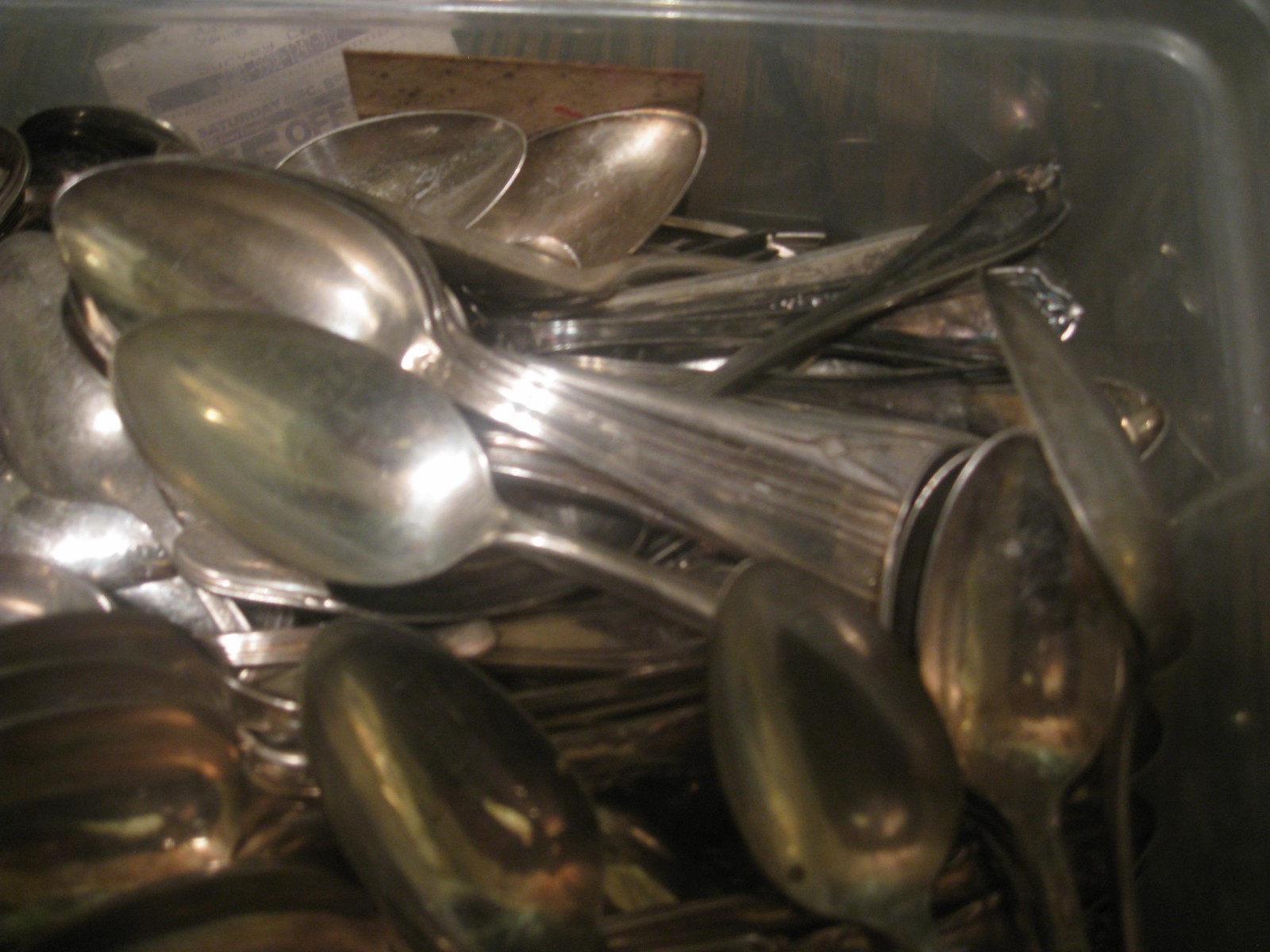 25 silver plate tea  spoons for crafts or use