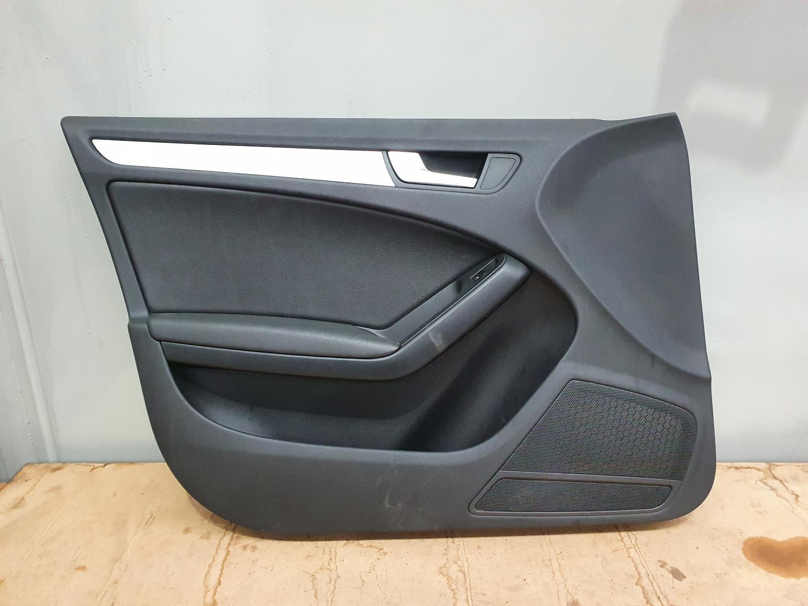 2012 Audi A4 B8 8K (/S4) LF DOOR TRIM SEDAN/WAGON LEATHER BLACK 02/08-06/12 image 7
