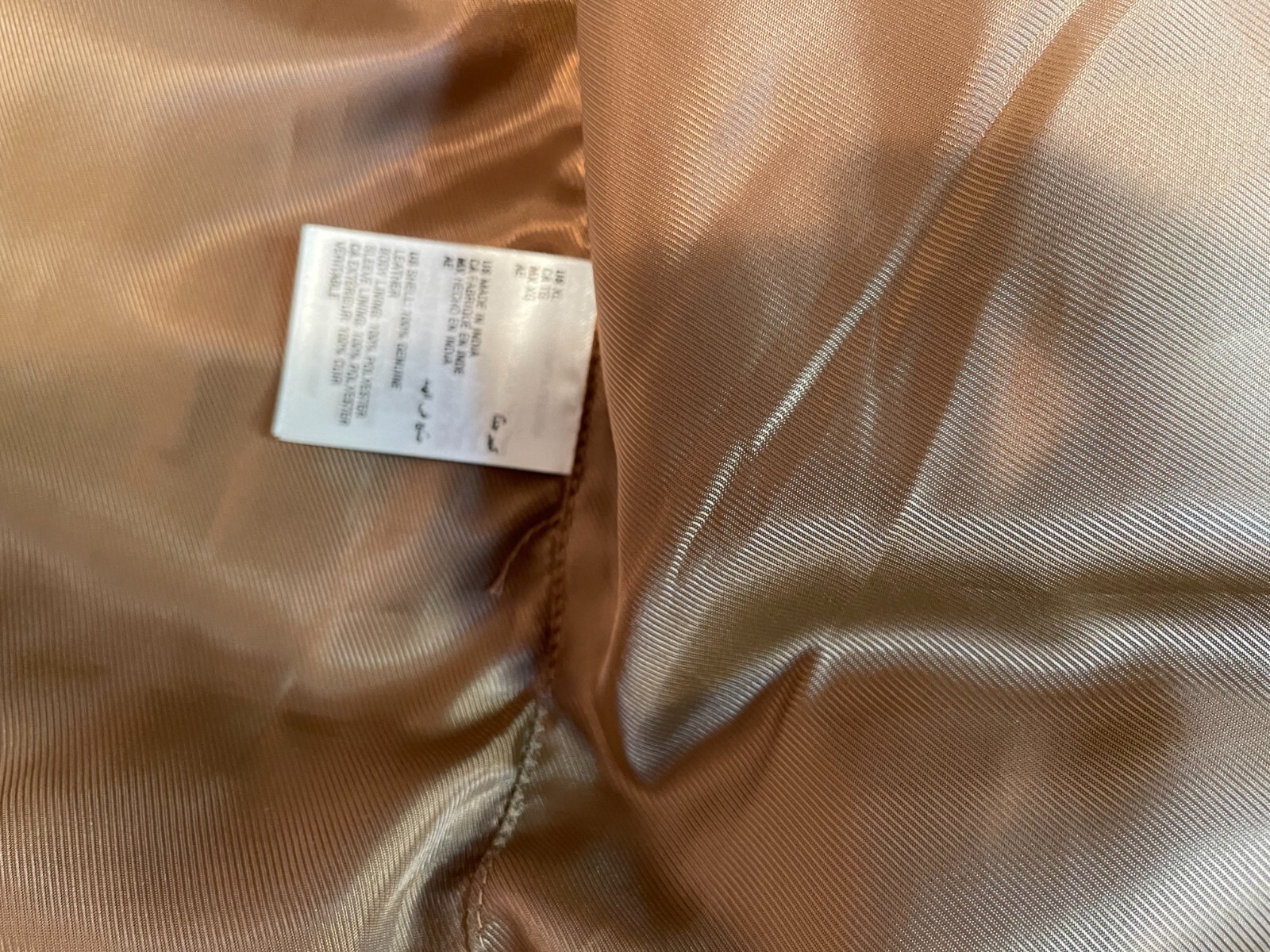 Pre-owned Tasso Elba Mens Leather Cafe Racer Jacket - Xl - Cognac Brown - W/tags