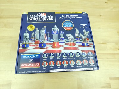2020 BATTLE FOR THE WHITE HOUSE CHESS SET BRAND NEW IN BOX NIB