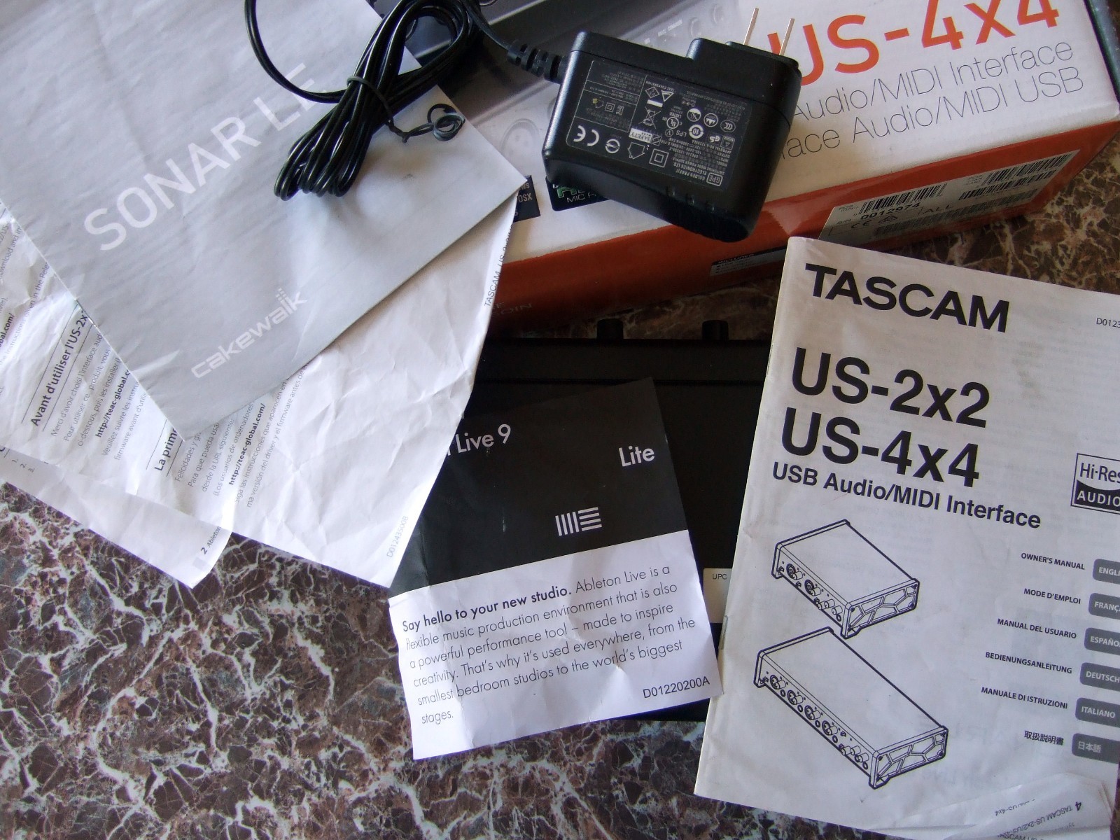 Tascam US-4x4 USB Home Recording Studio Audio Interface w/ Manual & Ableton Key