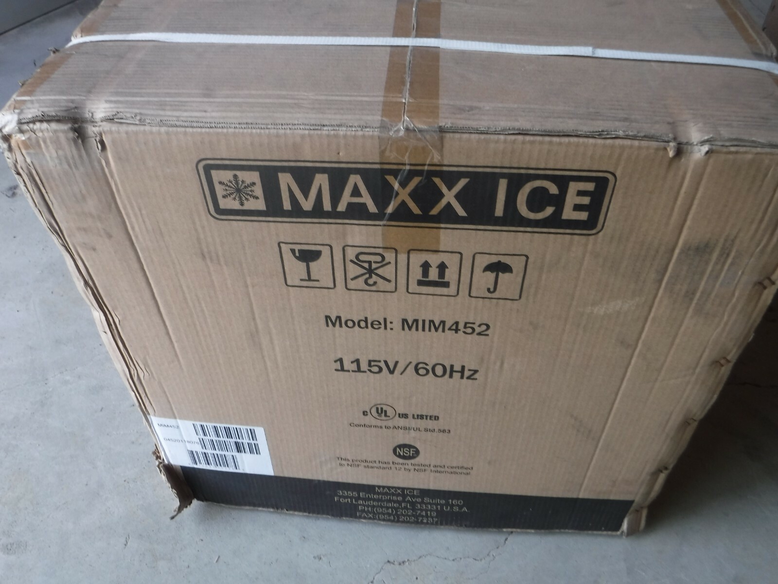 NEW MAXX ICE MODULAR ICE MACHINE 500LB STAINLESS STEEL MODEL MIM452