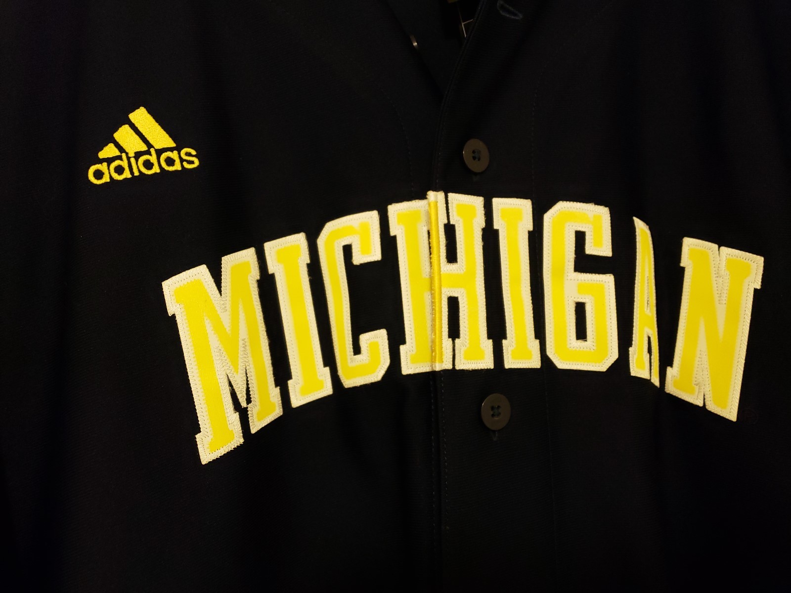 MICHIGAN WOLVERINES ADIDAS BASEBALL JERSEY MEDIUM BRAND NEW SZ XL