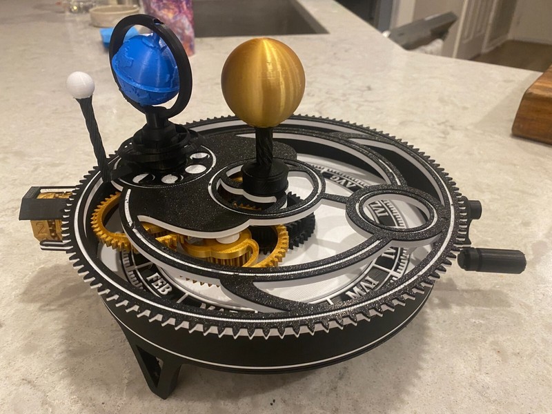 Solar System Model 3D Printed USA Made (Mechanical orrery)