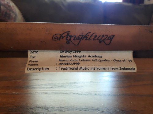 Bamboo Antique Angklung Traditional Music Instrument from Indonesia