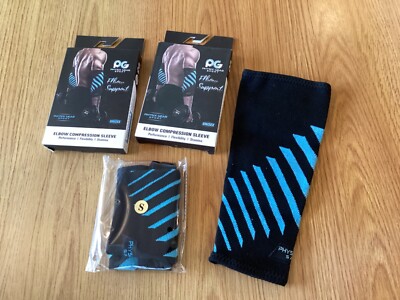 Physix Gear Sport 2 Packs Elbow Brace Unisex Compression Sleeve, Blue, SMALL NEW