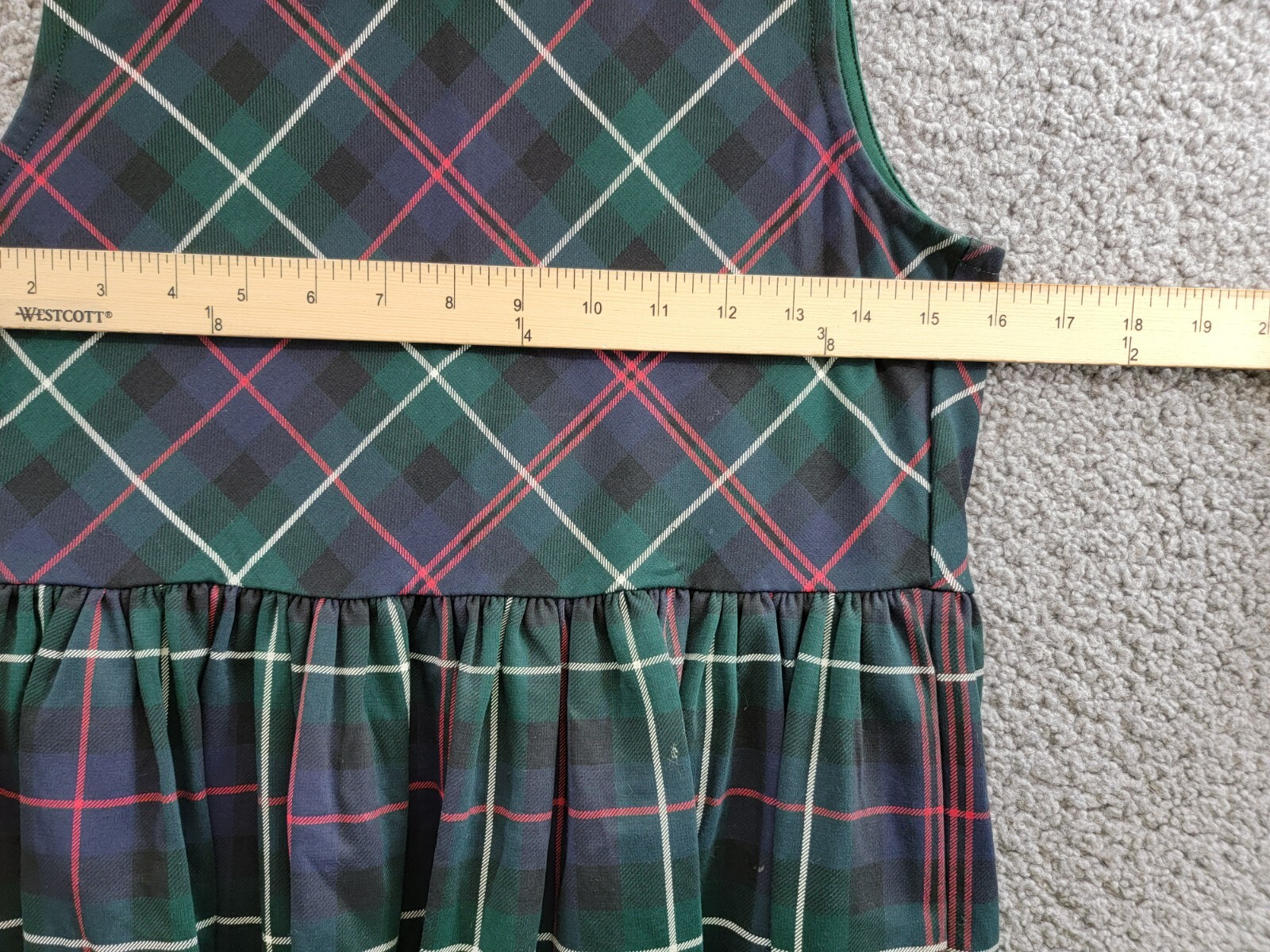 Polo Ralph Lauren Plaid Ponte Dress Big Girls XL (16) Multi Button Back Closure - Picture 5 of 16