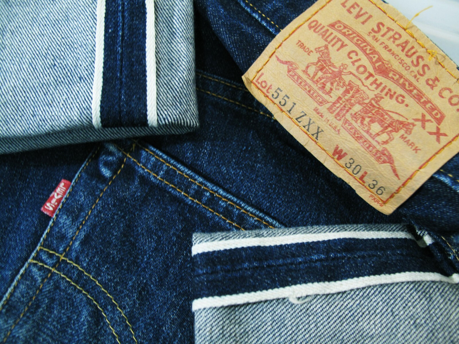 LEVI’S / 90' 551ZXX 555 selvedge denim HOT VTG 90's LVC USA Men LEVI'S 551Z BIG E SELVEDGE 555