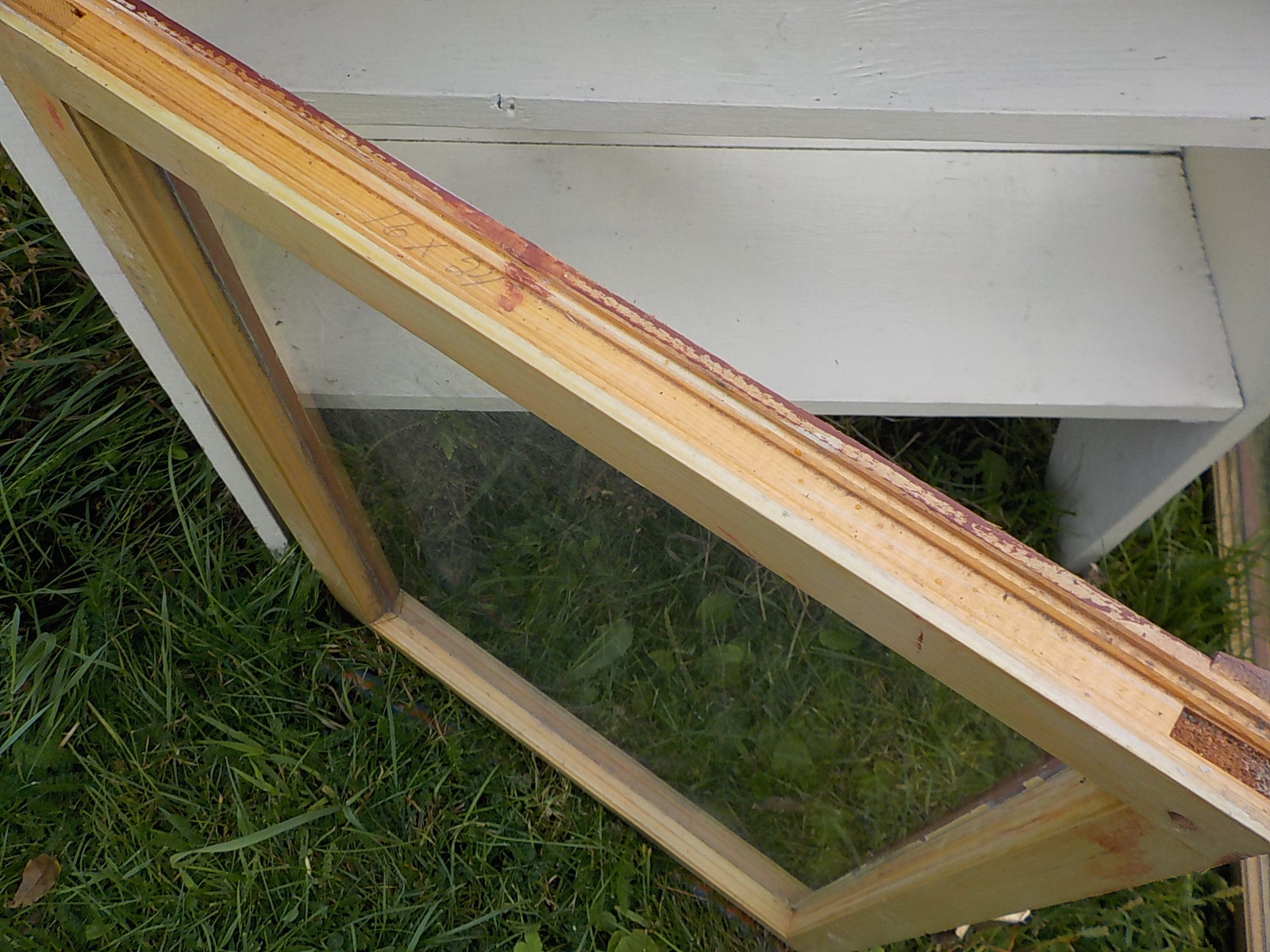 Vintage Single Pane Sash Window Frame Salvage Good Condition