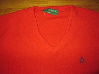 GRAND SLAM Vtg 1980s 70s V Neck Munsingwear PENGUIN tennis Golf Sweater shirt t