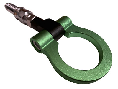 L GREEN TOW HOOK TOWING EYE LOOP for VOLKSWAGEN SCIROCCO 2008 - 2017 TRACK