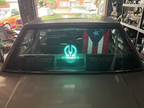 Pioneer Stereo Vintage Logo LED Lighted Sign 16 Color Base