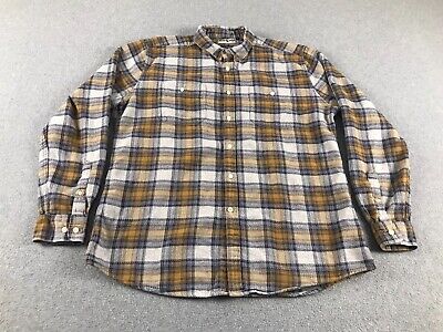 Barbour Abletown Flannel Shirt Mens Large Plaid Button Up Tailored Fit Casual