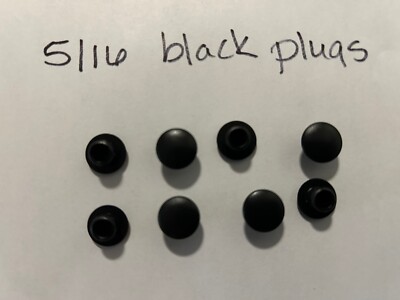 12 Pack Black  Plastic 5/16'' Hole Plugs  2-8mm-100P