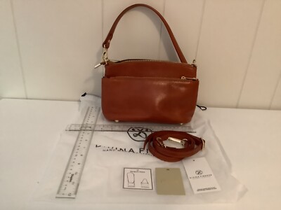 Divina Firenze Lilla cross body leather bag purse, warm brown NWT