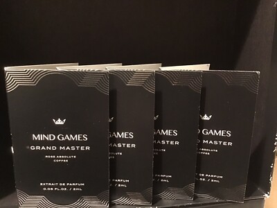 4 X Mind Games GRAND MASTER Extrait De Parfum Spray ~ 0.06oz/2ml Each