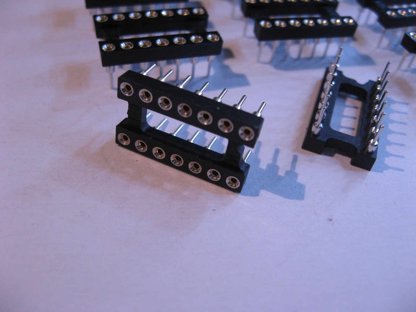 IC Socket 14 Pin Machined Tin Plated - NOS Qty 9