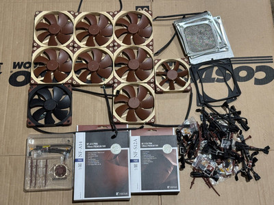 12 Noctua Fan Lot 8x NF-A14 PWM 2x NF-S12A PWM 1x NF-A4x10 5V 1x NF-A14 Ind Lot
