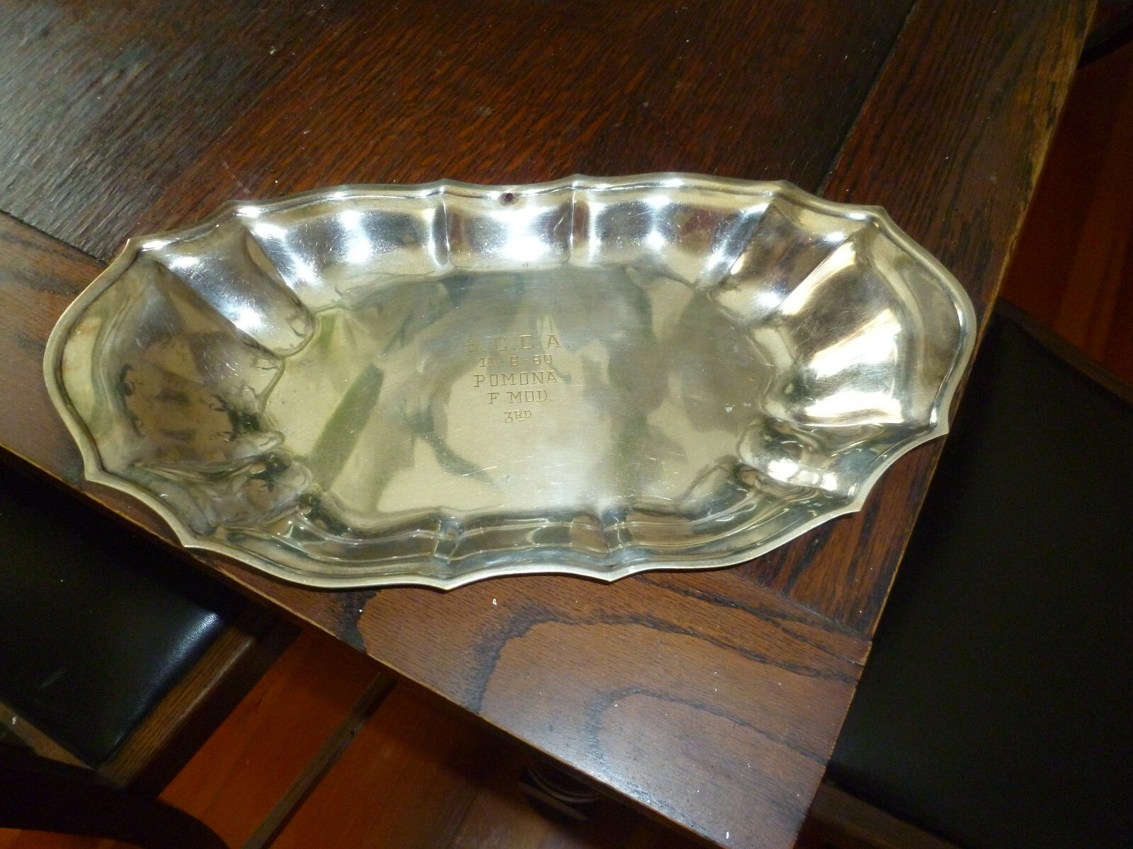 1960 Pomona Trophy Plate-3rd Place to Steve Herrick Porsche 718 RSK Spyder