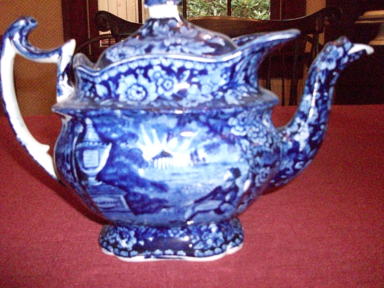 Staffordshire Historical Blue Teapot 