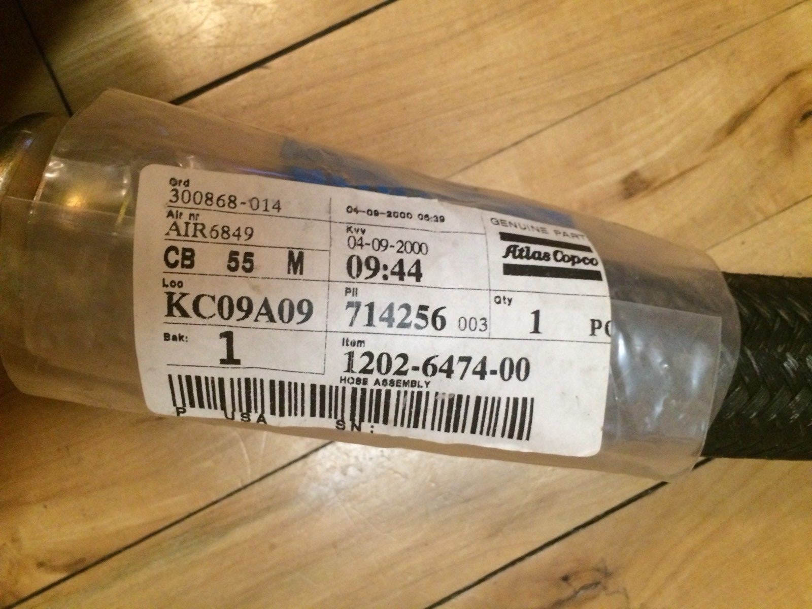 Genuine Atlas Copco Flex Hose 1202-6474-00 1202 6474 00 1202647400 OEM