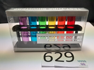 NEW & SEALED Set Of 6 Test Tube Shooters With Rack In Package