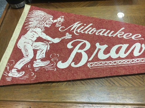 1950’s Milwaukee Braves Pennant Baseball Rare