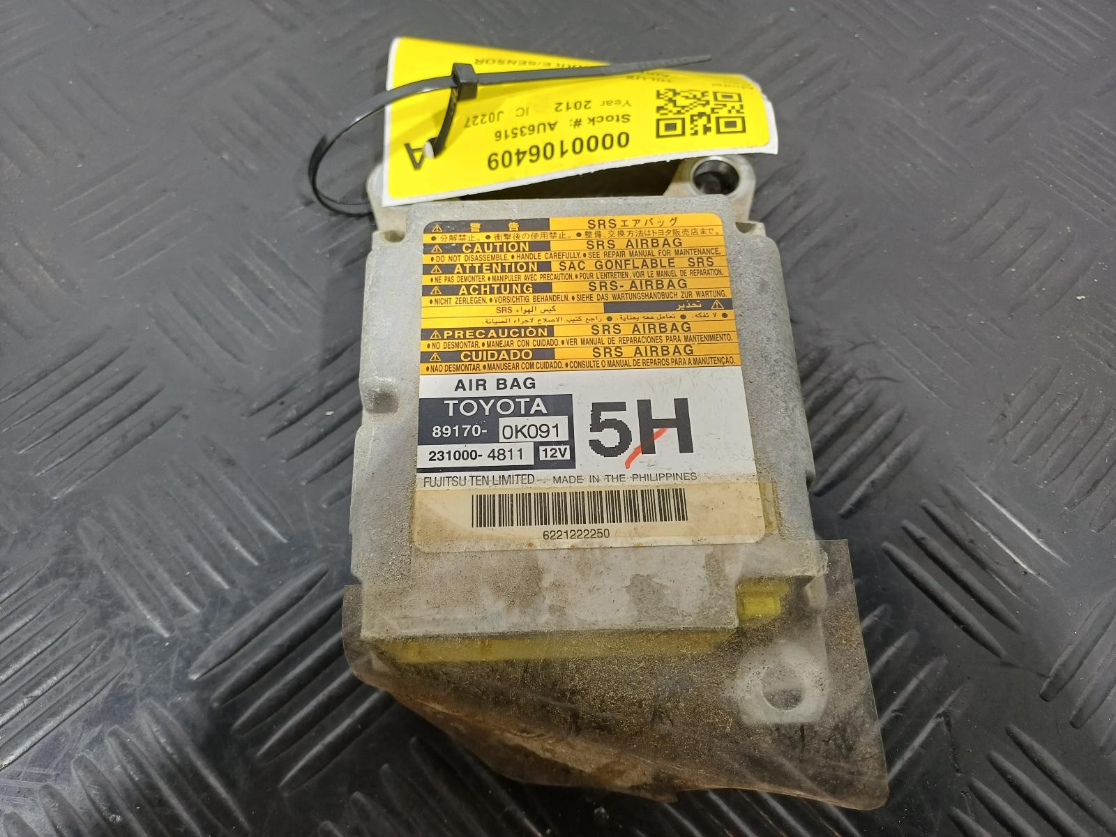 TOYOTA HILUX 2011-2015 AIRBAG MODULE/SENSOR MODULE, DUAL CAB, P/N 891700K091, 07 - thumbnail 2