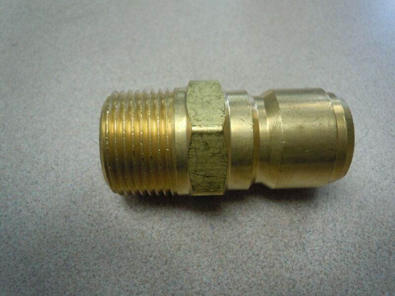 Hydraulic Quick Connect Hose Coupling, Brass Body, Push-to-Connect Lock, 3/4"-14