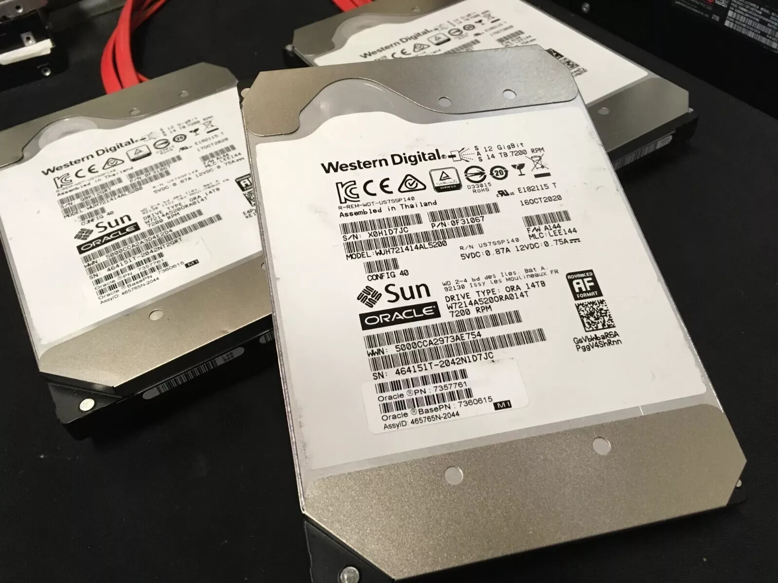 LOT OF 7* WD/SUN 14TB 7.2K 12G 3.5