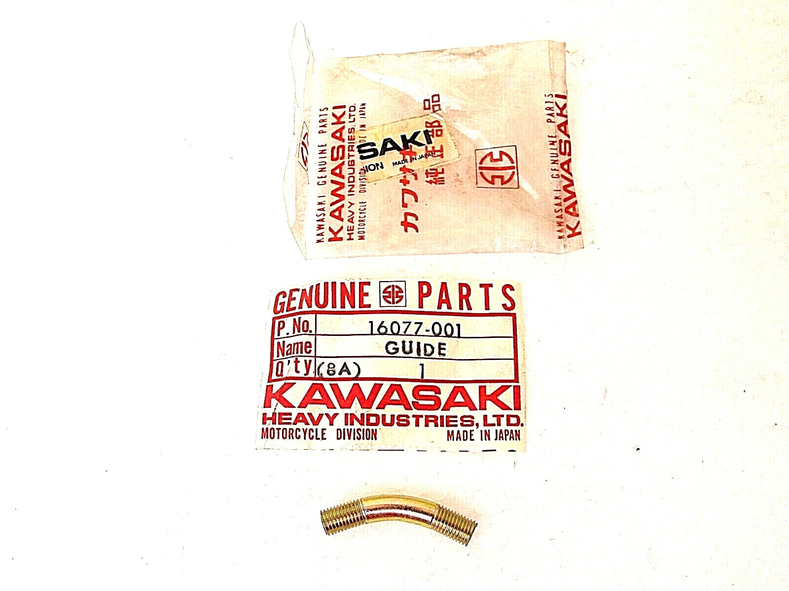 Ksページ OEM Kawasaki 16077-001 Carburetor Carb Cable Guide NOS A1 A7