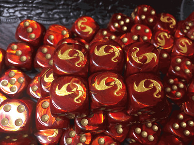 UDIC D6 Logo Customized Six Sided Dice V2 - Ultima Dragons Internet Chapter