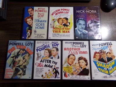 THE THIN MAN 1-6  DVD LOT OF ALL 6 FILMS + NICK & NORA FILM  NICE SHAPE