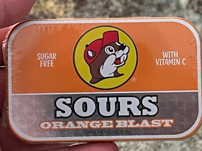 Buc-ee's SOURS Orange Blast | 50 Mints Per Tin:  Bucees | Ships Free | NEW