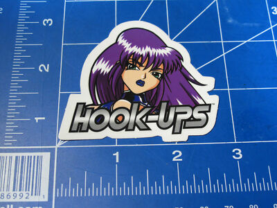 vtg 1990s 2000s Hook-Ups skateboards sticker - Secondary and smaller graphics