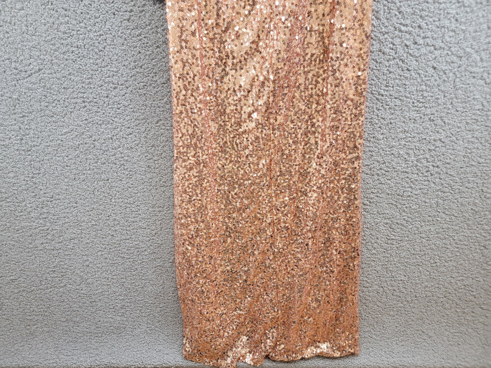 Emerald Sundae 2-Pc. Sequined Halter Dress Juniors L Rose Gold Back Zip Closure - Picture 14 of 18