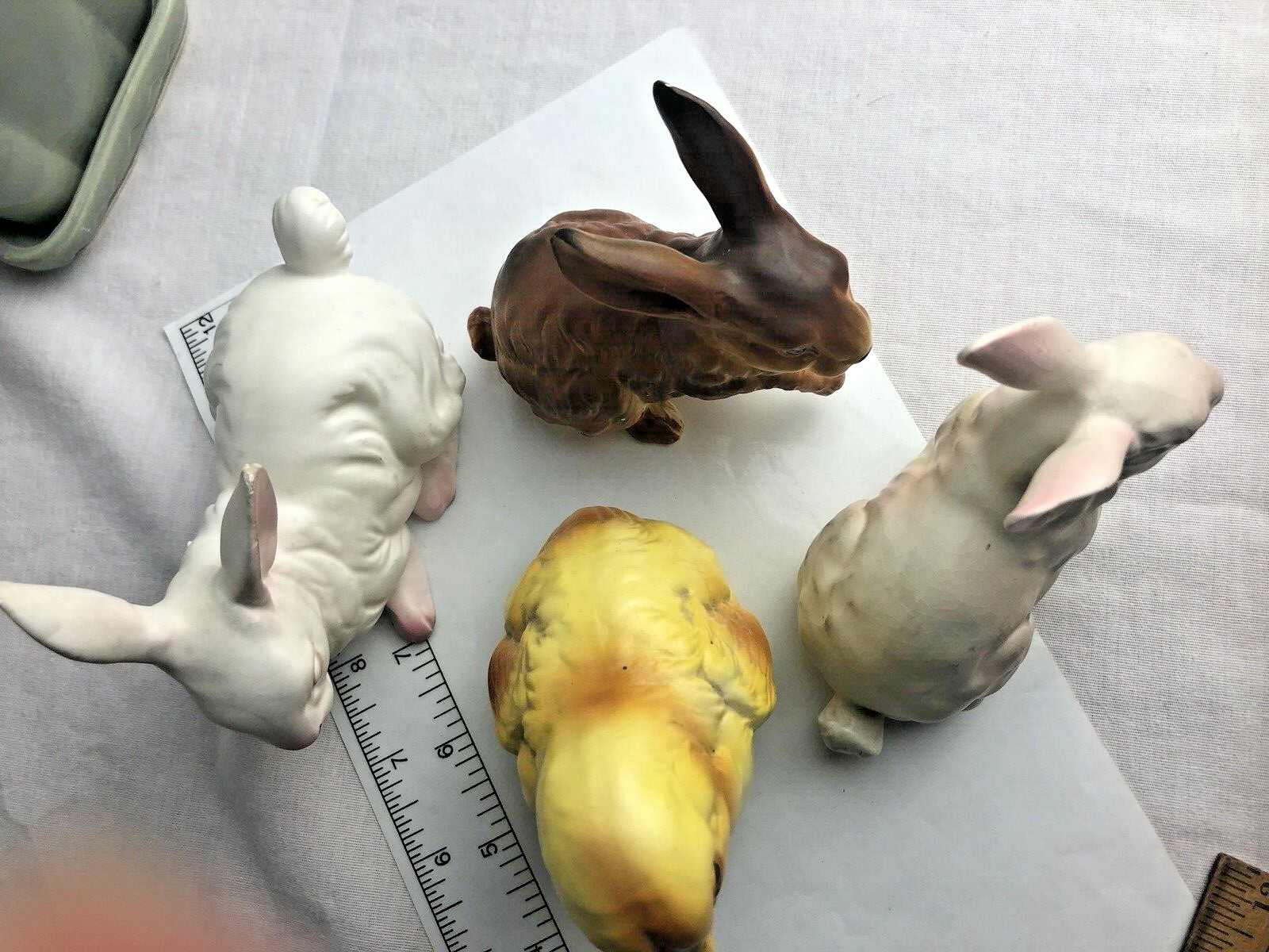 LOT (6) LEFTON vintage PORCELAIN RABBITS Easter Bunnies Chicks