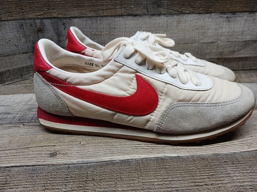 Vintage 80's Nike Lady Waffle Shoes Womens 8.5 Ivory Red Vintage 80's Nike Lady Waffle Shoes Womens 8.5 Ivory Red