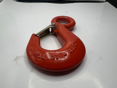 Campbell GENUINE Working Load Limit 3 Ton Alloy Eye Hoist Hook w/ Latch