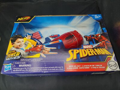 Spider-Man  Power Moves Marvel Web Blast Web Shooter NERF Dart-Launching New 