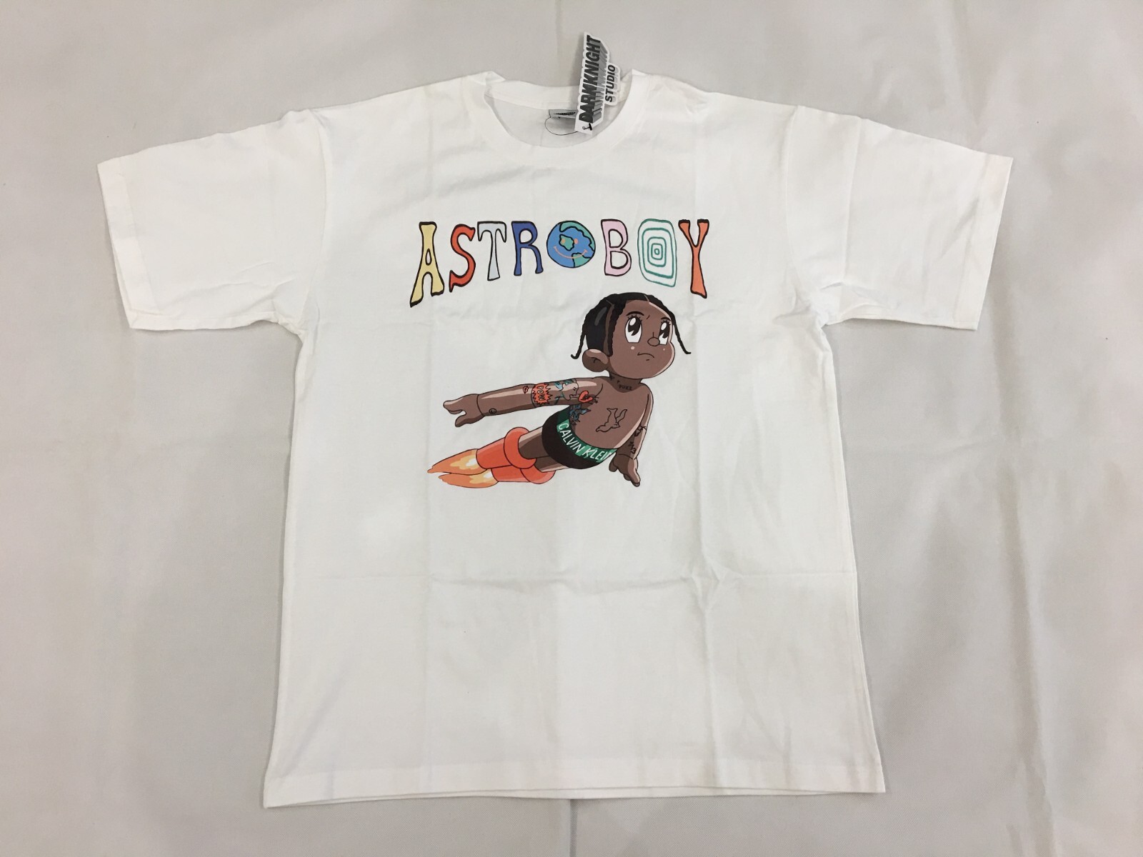 Tシャツ・カットソー Travis Scott Astro T-Shirt Tee 2020 SS 20 Travis Scott Cactus Jack Astroboy Printed Graphic T-shirt