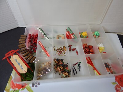 Miniature Mini Presents Ornaments Bundle Lot 4Domed DIY Christmas Tree dollhouse