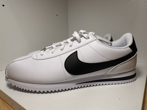Nike Cortez Leather 'Panda Black' White Sneakers, Size 6Y