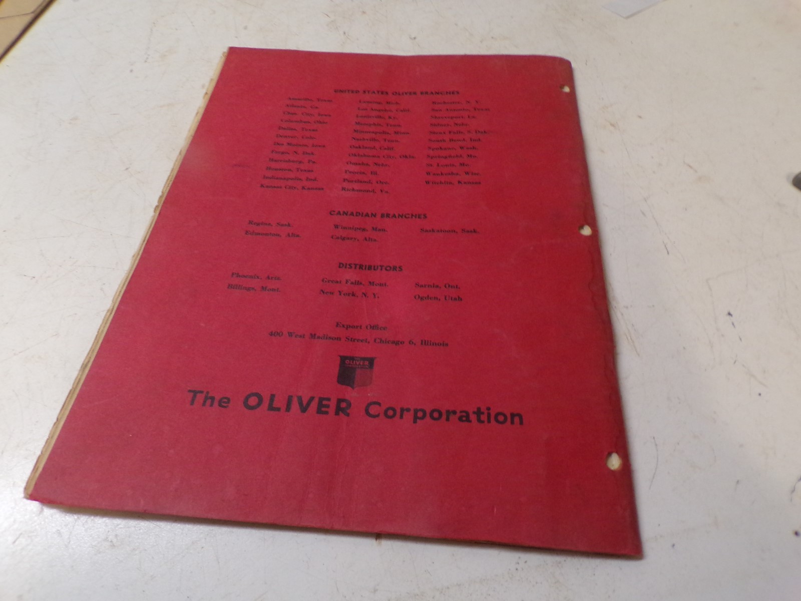 1946 Oliver 88 Tractor Operator's Manual