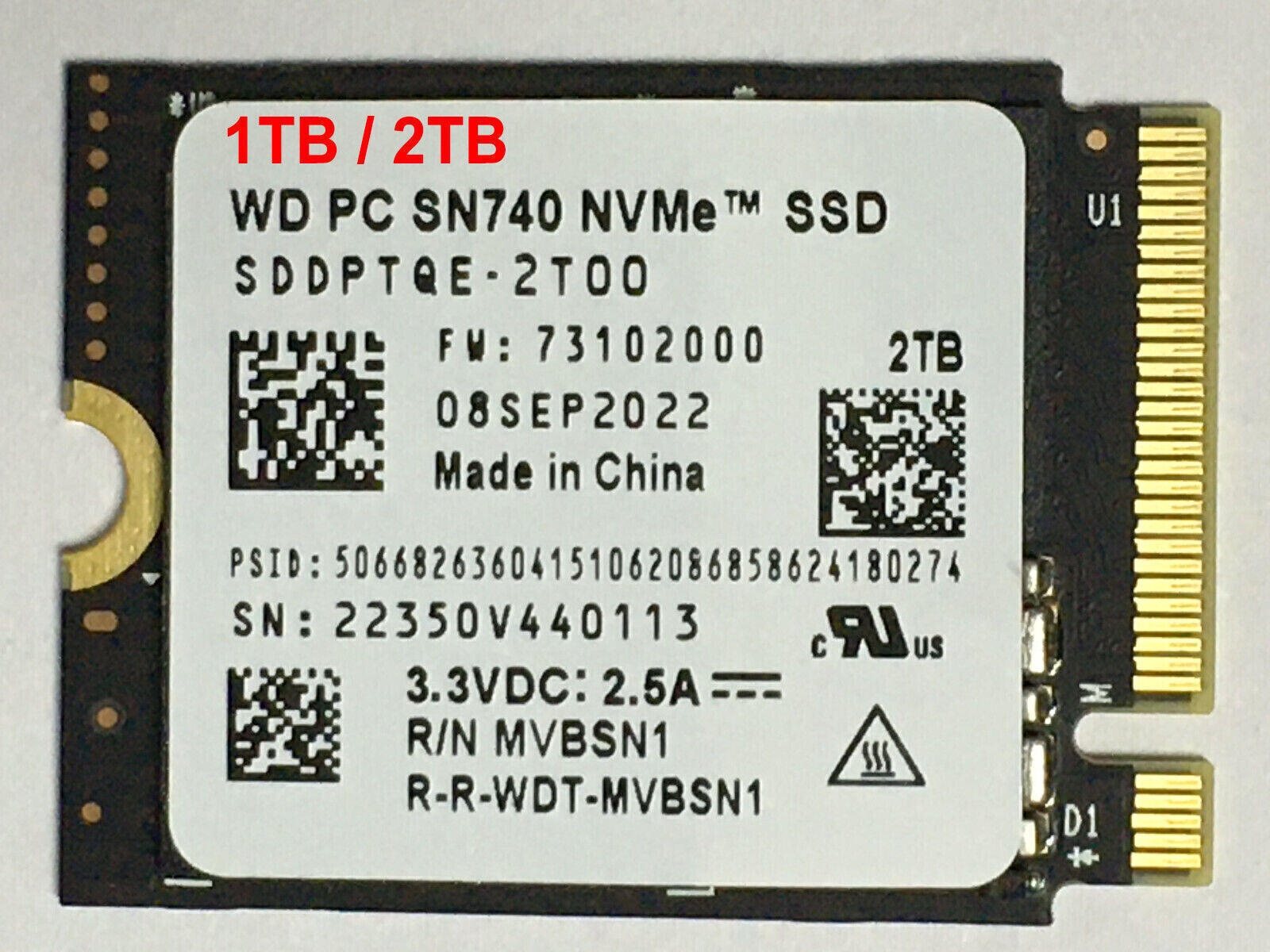 PCパーツ WD 2230 SSD SN740 1T SteamDeck Amazon.com: SN740 m.2 2230 SSD 2TB NVMe PCIe for Steam Deck