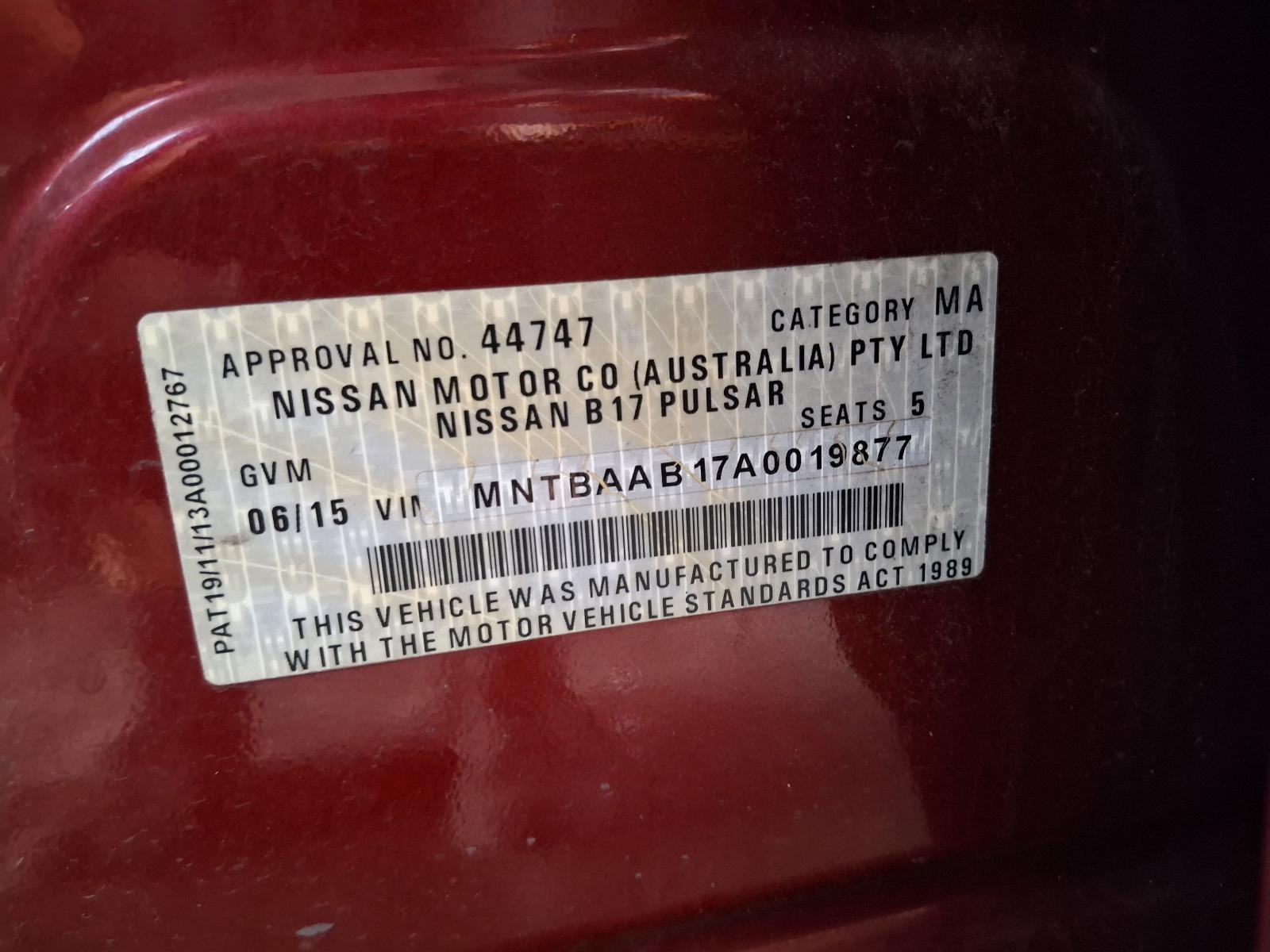 NISSAN PULSAR 2012-2017 A/C COMPRESSOR B17/C12, 1.8, PETROL, MRA8DE, 12/12-12/17 - thumbnail 8