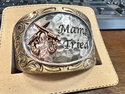 Women's Patina / Silver / Gold Mama Tried Cuff Bracelet, One Size - FREE SHIP